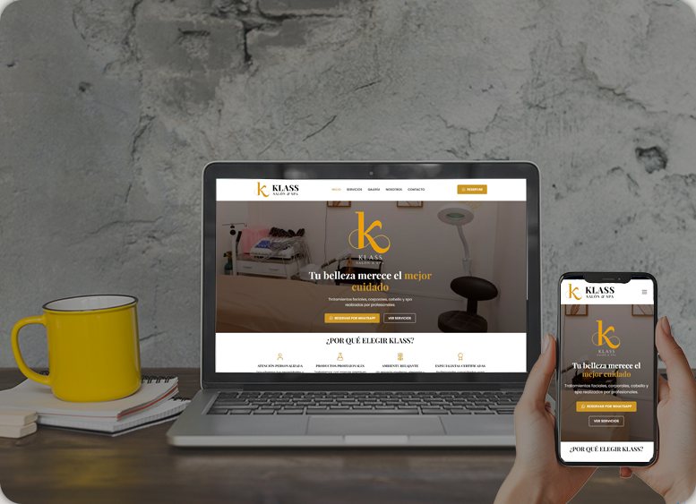 Web de Klass Salón y Spa